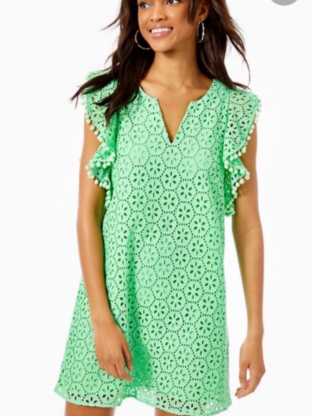 lilly pulitzer mint colored eyelet dress size XL